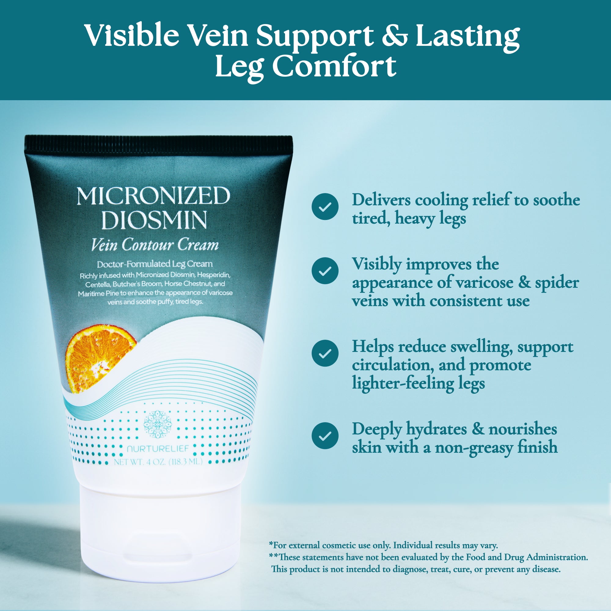 Micronized Diosmin Vein Contour Cream