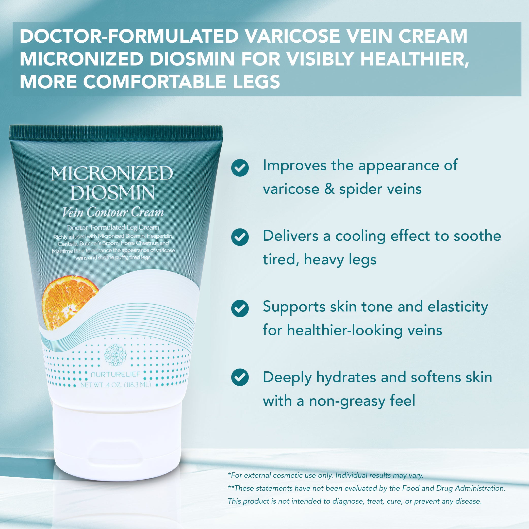 Micronized Diosmin Vein Contour Cream